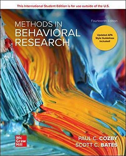 ISE Methods in Behavioral Research