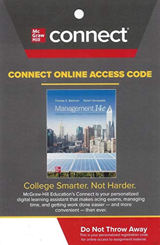 CONNECT Access Card for Management Leading  Collaborating in the Competitive World th Edition