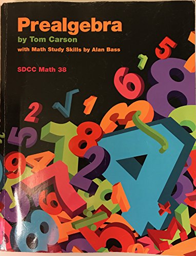Prealgebra for San Diego City College Math 38