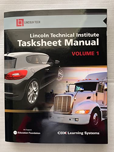 LINCOLN TECH- TASK SHEET MANUAL VOL 1 2E