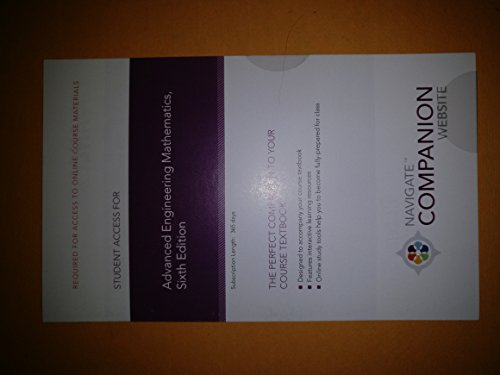 Advanced Engineering Mathematics, Sixth Edition Web access code