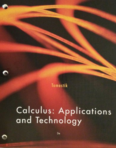 Calculus: Applications and Technology