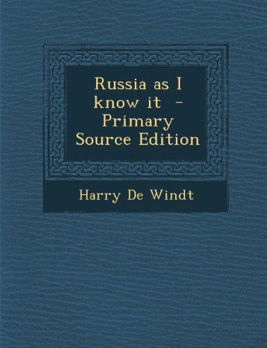 Russia as I Know It