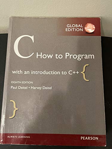 C How to Program, Global Edition