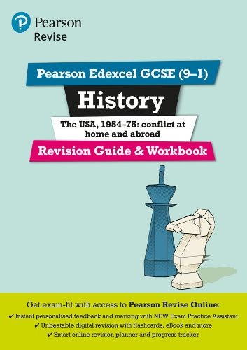 Pearson REVISE Edexcel GCSE History The USA, 1954-75 conflict at home and abroad Revision Guide and Workbook incl. online revision - for 2026, 2027 exams