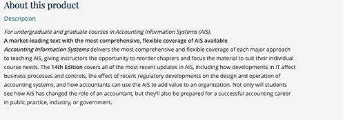 Accounting Information Systems, Global Edition