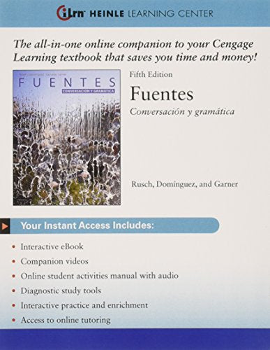 Fuentes Conversacion y gramatica  iLrnTM Heinle Learning Center Printed Access Card