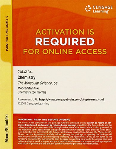 Bundle: Chemistry: The Molecular Science, 5th, Loose-Leaf + Owlv2 with Quick Prep 24-Months Printed Access Card