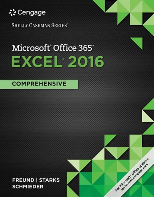 Shelly Cashman Series MicrosoftÂ®Office 365 & ExcelÂ® 2016