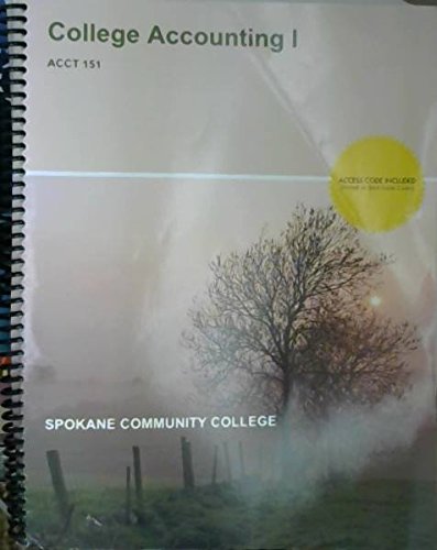 College Accounting I ACCT 151 for Spokane Community College