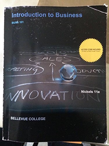 Introduction to Business BUS 101- Bellevue College