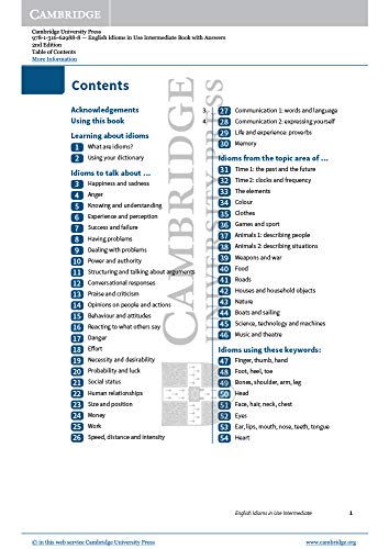 English Idioms in Use Intermediate Book with Answers