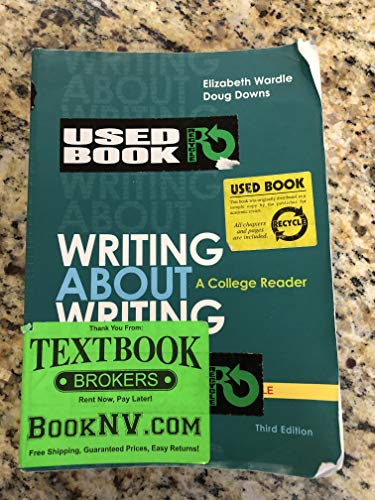 Writing about Writing: A College Reader, Third Ed.