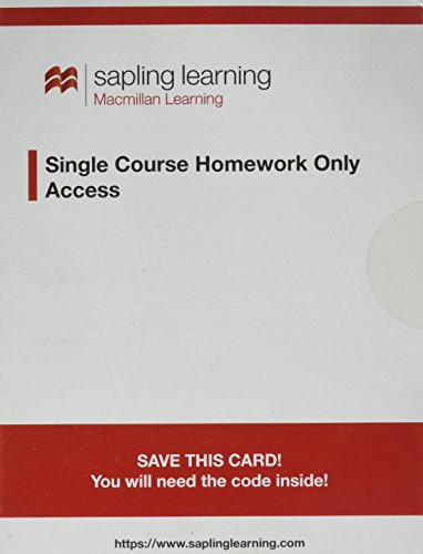 Sapling Learning Homework-Only for Biology (Single-Term Access)