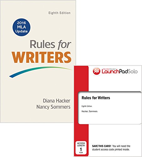 Rules for Writers with 2016 MLA Update