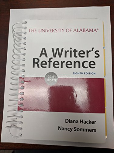A Writer's Reference Eighth Edition, University of Alabama Edition
