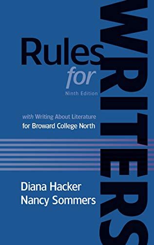 Rules for Writers with Writing About Literature BC 9th Edition (Tabbed Version)