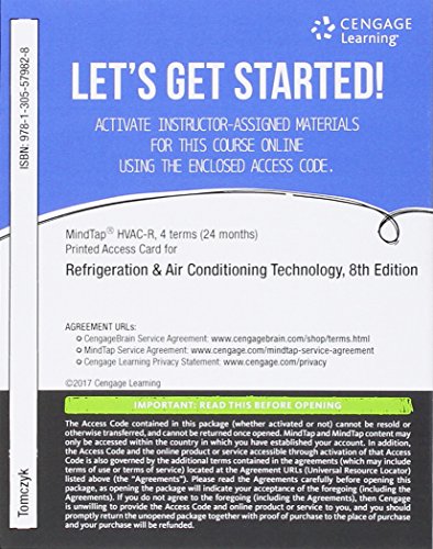 Bundle: Refrigeration and Air Conditioning Technology, 8th + Mindtap Hvac, 4 Terms (24 Months) Printed Access Card