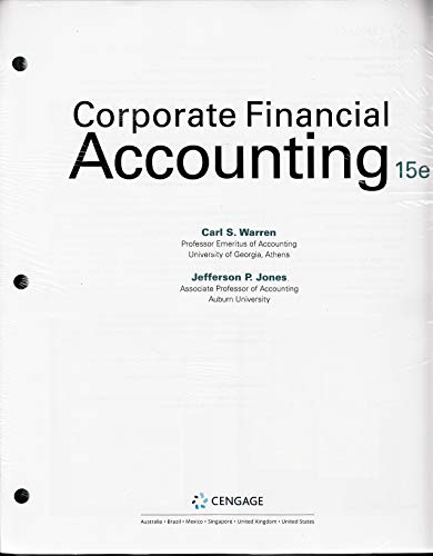 Corporate Financial Accounting 15th Edition