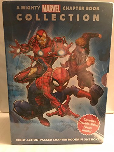 A MIGHTY MARVEL CHAPTER BOOK COLLECTION , EIGHT ACTION-PACKED CHAPTER BOOKS IN ONE BOX. Guardians of the Galaxy, Iron Man, Spider-Man, Ant-Man, Falcon, Doctor Strange, Captain America, Star-Lord.