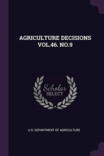 Agriculture Decisions Vol.46. No.9