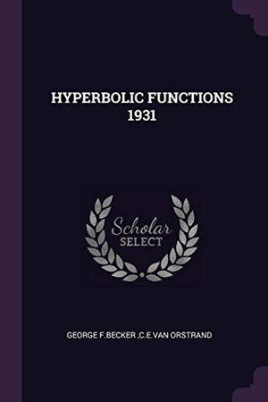 Hyperbolic Functions 1931