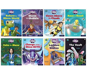 Project X CODE: White and Lime Book Bands, Oxford Levels 10 and 11: Sky Bubble and Maze Craze, Mixed Pack of 8 