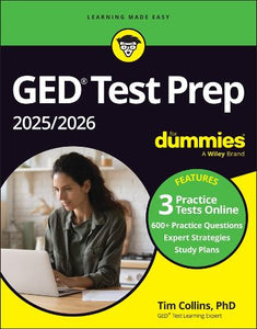 GED Test Prep 2025/2026 For Dummies 