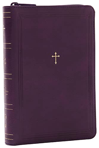 NKJV Compact Paragraph-Style Bible w/ 43,000 Cross References, Purple Leathersoft Zipper Closure, Red Letter, Comfort Print: Holy Bible, New King James Version