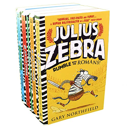 Julius Zebra Series The Toga-Tasic 5 Books Collection Box Set by Gary Northfield (Rumble with the Romans, Bundle with the Britons, Entangled with the Egyptians & MORE!)