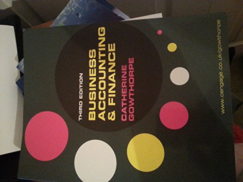 Business Accounting and Finance