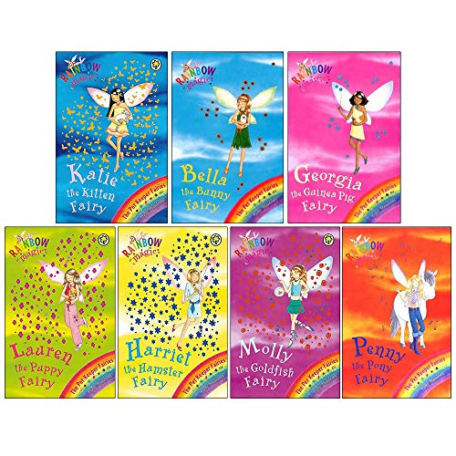 Rainbow Magic Pet Keeper Fairies Collection 7 Books Set (Katie the Kitten, Bella the Bunny, Georgia the Guinea Pig, Lauren the Puppy, Harriet the Hamster, Molly the Goldfish, Penny the Pony)