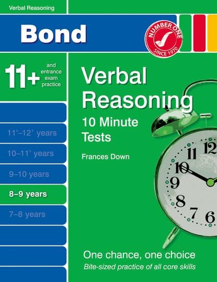 Bond 10 Minute Tests Verbal Reasoning 8-9 Yrs