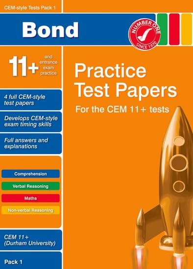 Bond CEM Style 11+ Practice Test Papers 1 - All Questions