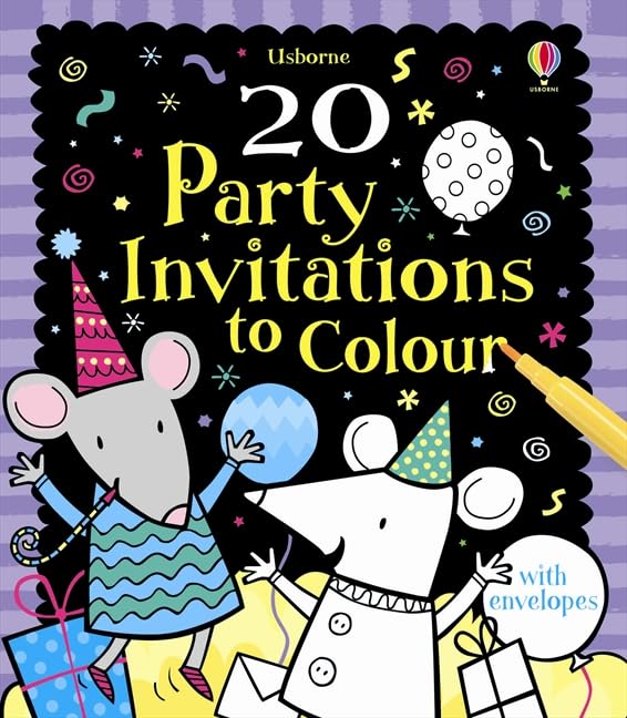 20 Party Invitations to Colour