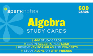 Algebra SparkNotes Study Cards 