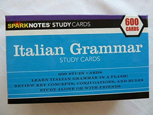Sparknotes Study Cards - Italian Grammar Study Cards - 600 Cards 