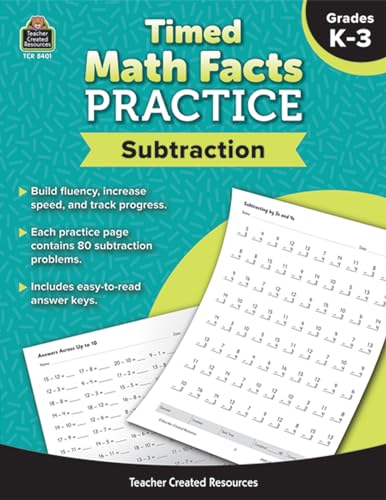 Timed Math Facts Practice: Subtraction