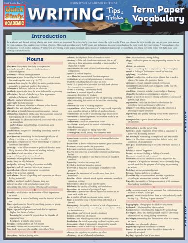 Writing Tips: Term Paper Vocabulary