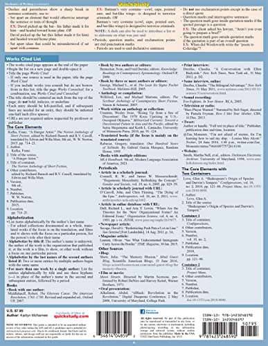 Apa/MLA Guidelines - 7th/9th Editions Style Reference for Writing: A Quickstudy Laminated Guide (Quick Study Academic)