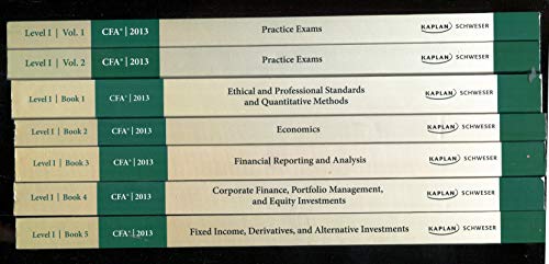 Practice Exams for the 2013 CFA Exam Level 1, Vol. 1