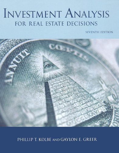 Investment Analysis for Real Estate Decisions