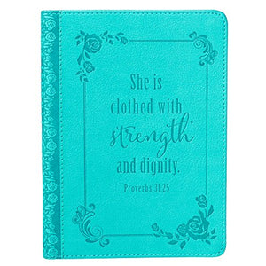 Strength and Dignity Turquoise Flexcover Journal - Proverbs 31 