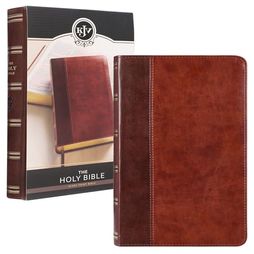 KJV Giant Print Lux-Leather 2-Tone Brown
