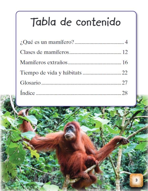 Mam fero man a (Mammal Mania) (Spanish Version)