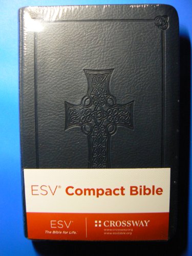 ESV Compact Bible Trutone Royal Blue Celtic Cross Design Black Letter Text