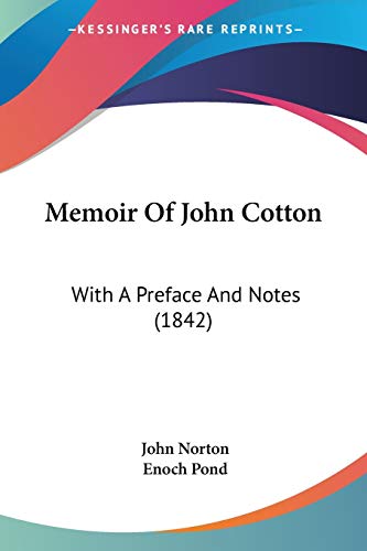 Memoir Of John Cotton
