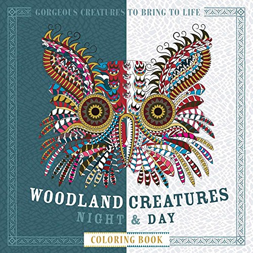 Woodland Creatures Night & Day Coloring Book