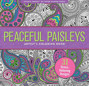Peaceful Paisleys Adult Coloring Book 
