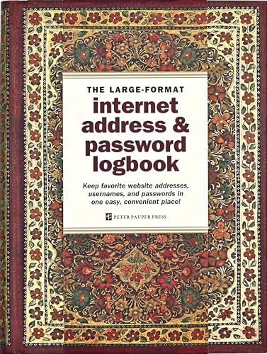 Gilded Floral Internet Password Address & Logbook